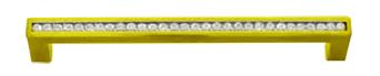 Ручка латунь поліров.з кристалами, м/о 128мм