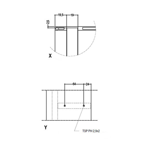Modus з задньою стінкою під ДСП 600х780мм, чорний (алюміній) Modus з задньою стінкою під ДСП 600х780мм, чорний (алюміній)