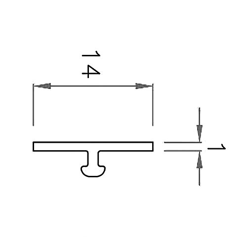 Профіль-основа GI514, 6000мм, для приклеювання на скло, чорний мат. (алюміній) Профіль-основа GI514, 6000мм, для приклеювання на скло, чорний мат. (алюміній)