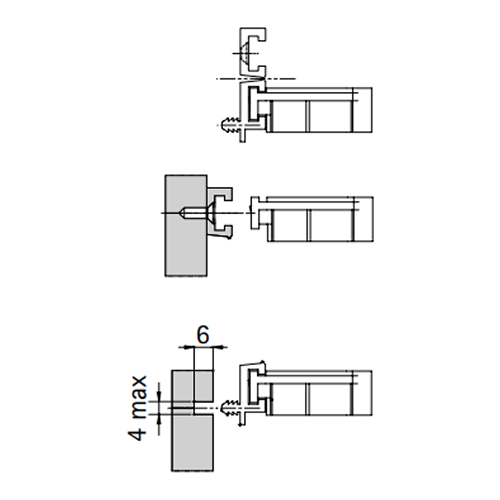 Кліпса для цоколя з ДСП (пластик) для H=60, 80мм