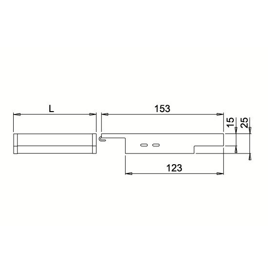 Полиця META-150 L=1488мм, MAX-70W 230/24V D-MWA, з 2-ма USB-C-порталами праворуч, з підсвічюванням, чорний