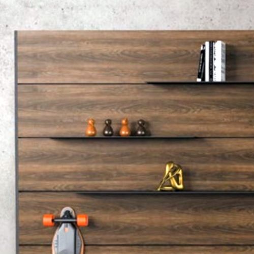 Полиця LINE3, 1165 мм, чорний браш (алюміній анодований) Полиця LINE3, 1165 мм, чорний браш (алюміній анодований)