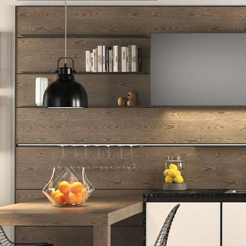 Алюмінієва полиця LINE3, глибина 250мм, L=1165мм, чорний браш