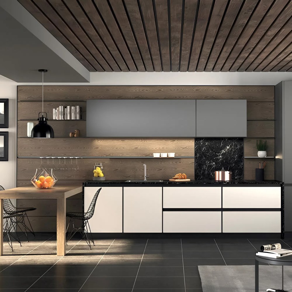 Полиця LINE3, 1165 мм, чорний браш (алюміній анодований)