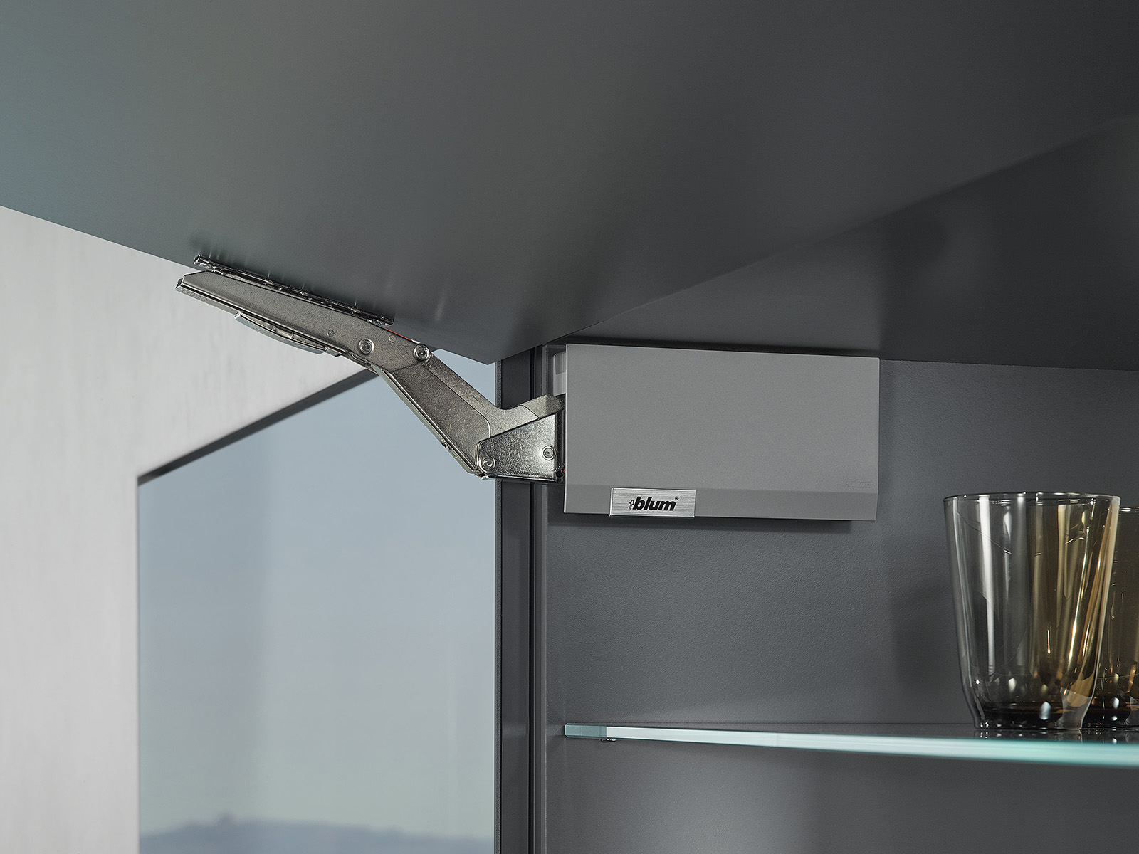 AVENTOS HK top, силовий механізм 23, BLUMOTION, світло-сірий, алюмінієві рамки AVENTOS HK top, силовий механізм 23, BLUMOTION, світло-сірий, алюмінієві рамки