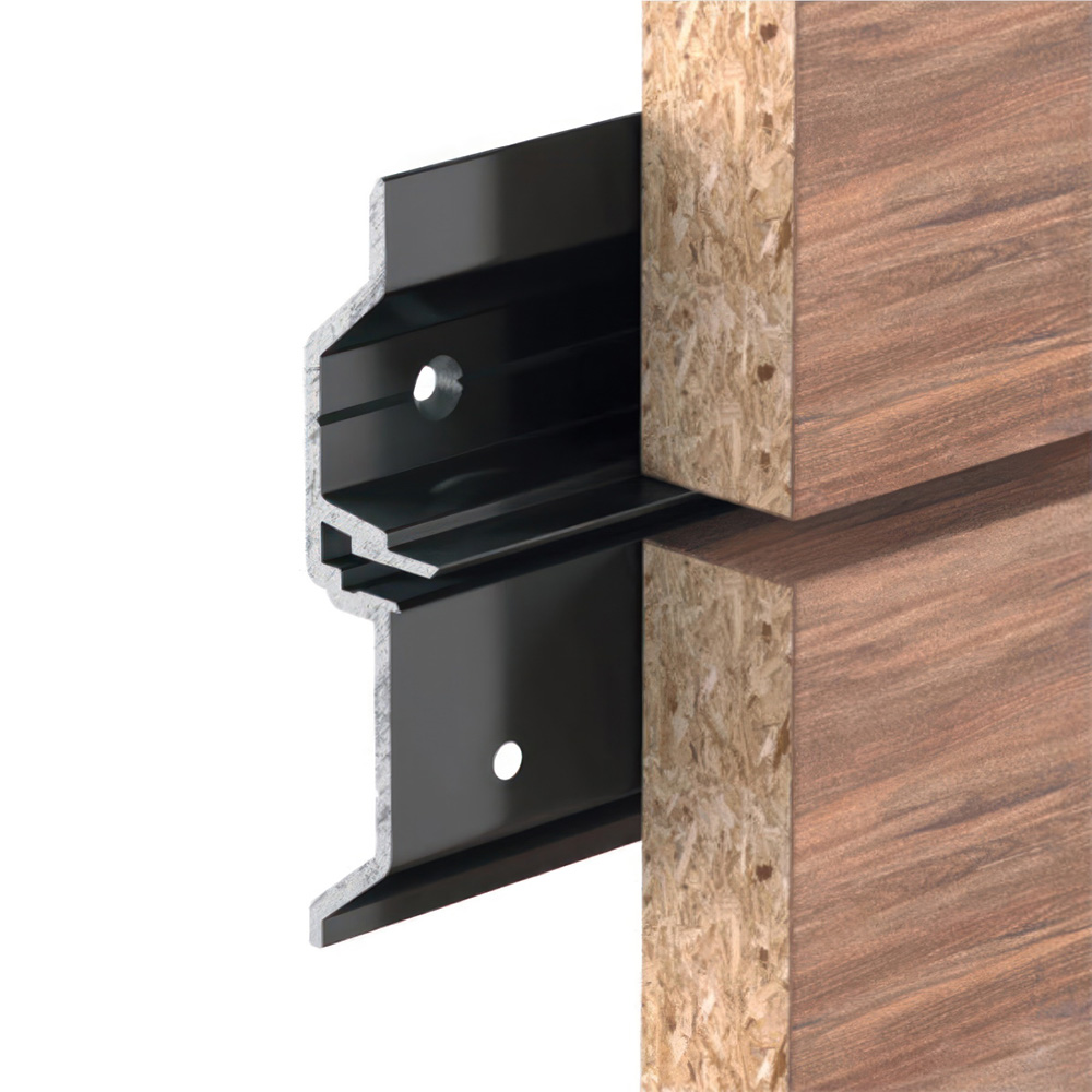 Профіль центральний LINE3 під 18 мм, L = 4.35 м, чорний  (алюміній анодований)