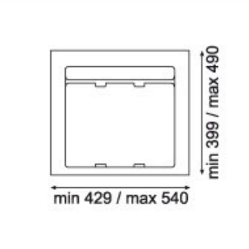 База 600 9XL, 540x490x45мм (підрізка до 429x399x45мм), пластик, сірий оріон База 600 9XL, 540x490x45мм (підрізка до 429x399x45мм), пластик, сірий оріон