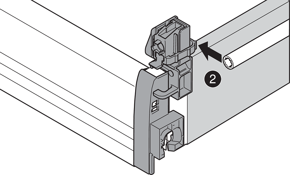 Боковий стабілізатор для систем TANDEMBOX, 550мм (верх.монтуван.) Боковий стабілізатор для систем TANDEMBOX, 550мм (верх.монтуван.)