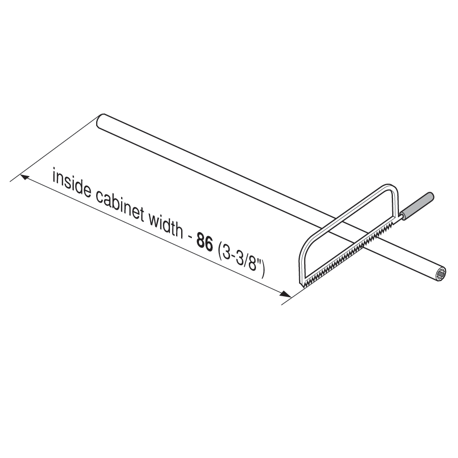 Боковий стабілізатор для систем TANDEMBOX, 550мм (верх.монтуван.) Боковий стабілізатор для систем TANDEMBOX, 550мм (верх.монтуван.)