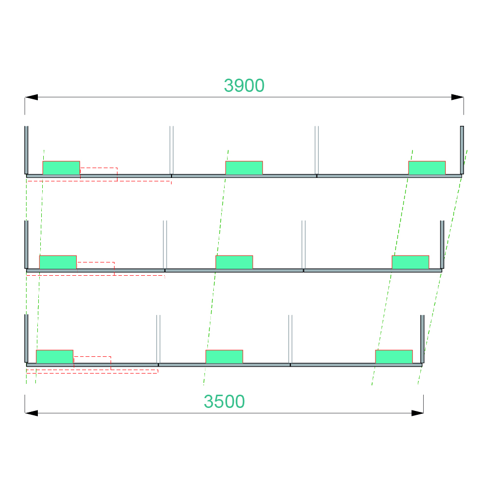 Розсувна система A Fil на 3 двері, 25кг, з дотяом Розсувна система A Fil на 3 двері, 25кг, з дотяом