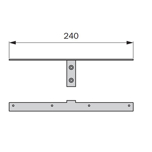 Тримач для дерев'яних полиць (пара) L=240мм, алюміній Тримач для дерев'яних полиць (пара) L=240мм, алюміній