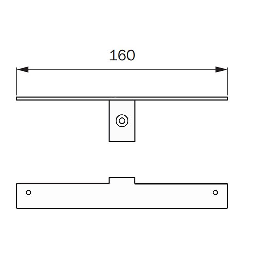 Тримач для дерев'яних полиць (пара) L=240мм, чорний