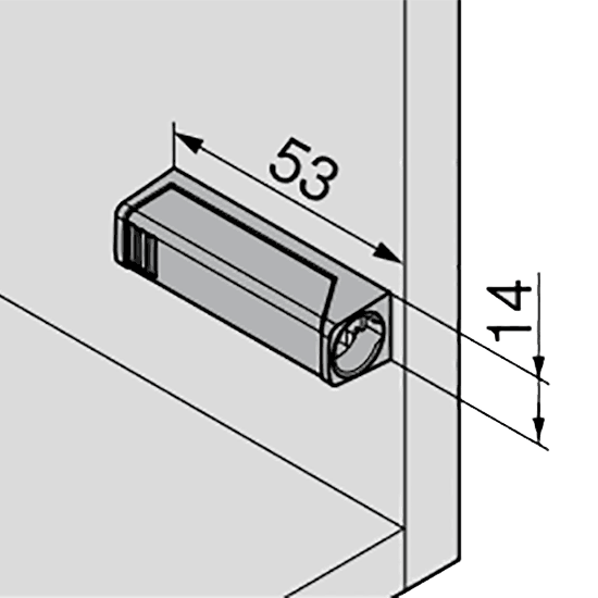Тримач TIP-ON 20/17 короткий, прямий, білий шовк (з монтажною планкою) (пластик) Тримач TIP-ON 20/17 короткий, прямий, білий шовк (з монтажною планкою) (пластик)