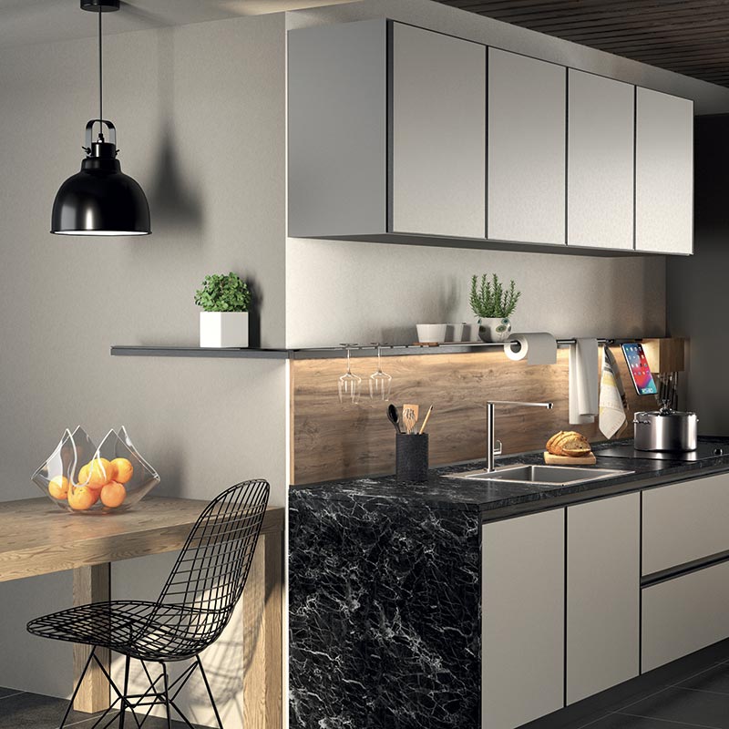 Тримач Freedom для паперових рушників 140мм, чорний (алюміній)