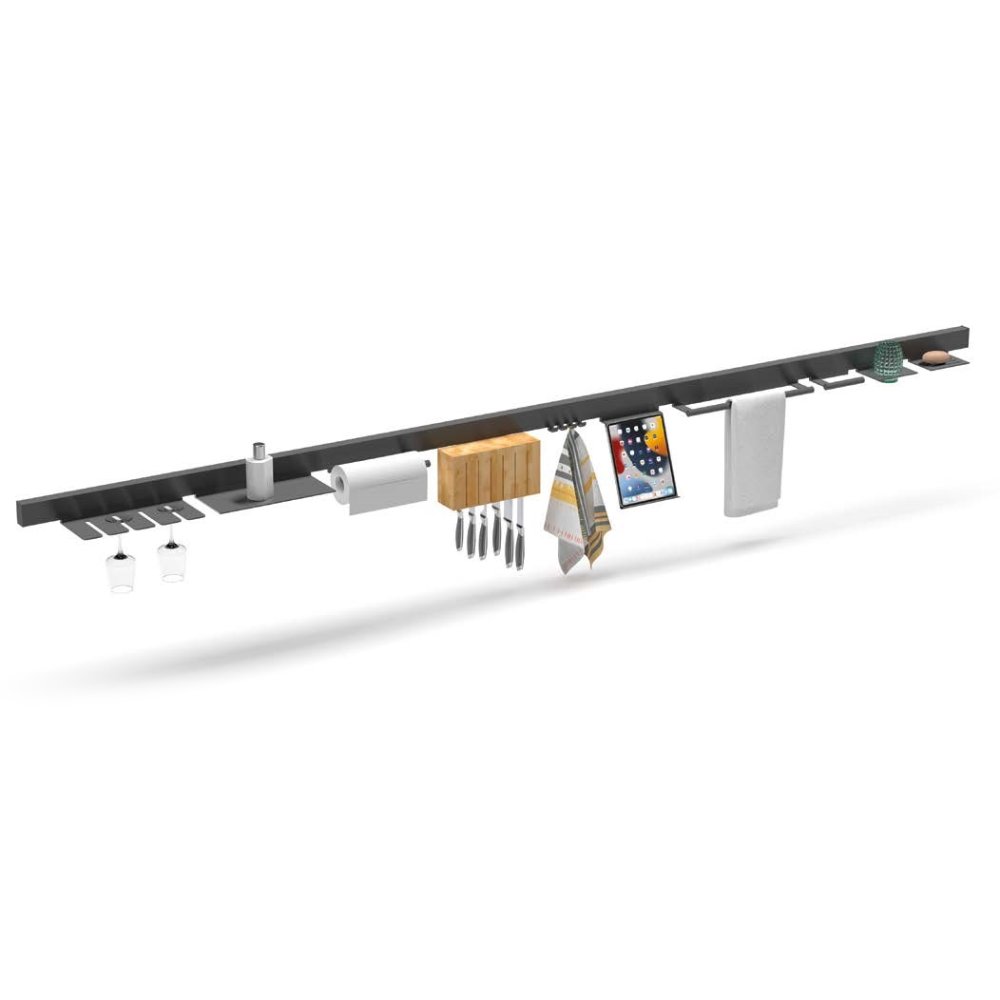 Тримач Freedom для паперових рушників 140мм, чорний (алюміній)