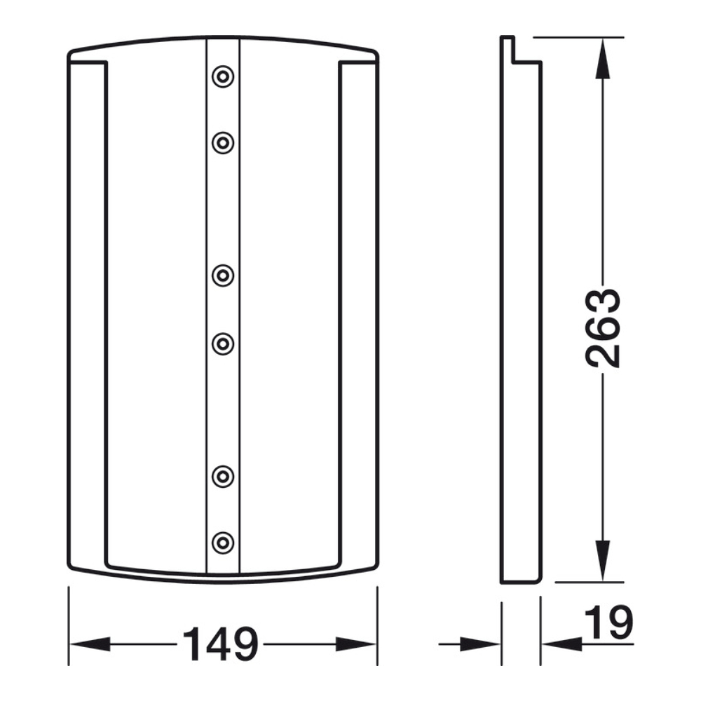 Тримач гардеробного ліфта, пластик, чорний Тримач гардеробного ліфта, пластик, чорний