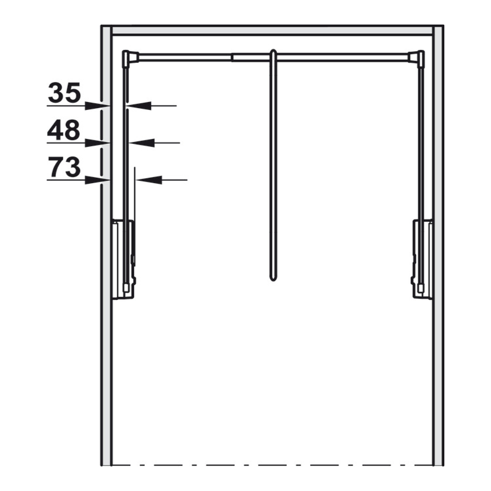 Тримач гардеробного ліфта, пластик, чорний Тримач гардеробного ліфта, пластик, чорний