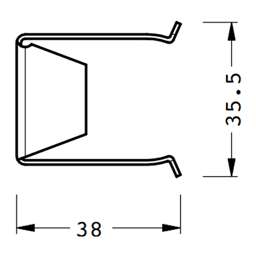 Тримач-кліпса цоколя до опори d=28мм, сталь (для арт.308)