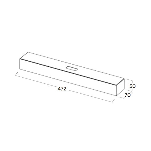 Тримач релона 44х472х50мм, свинець (алюміній) Тримач релона 44х472х50мм, свинець (алюміній)