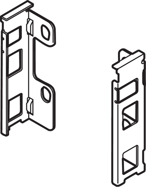 Тримач задньої стінки LEGRABOX з ДСП, M(102), лівий+правий, білий шовк