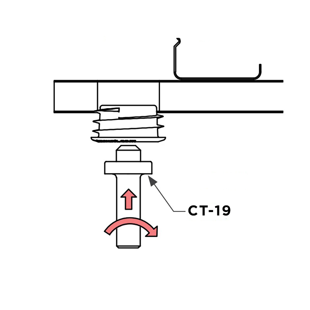 Інструмент для монтажа кліпс серії LP (для шуруповерта), алюміній Інструмент для монтажа кліпс серії LP (для шуруповерта), алюміній