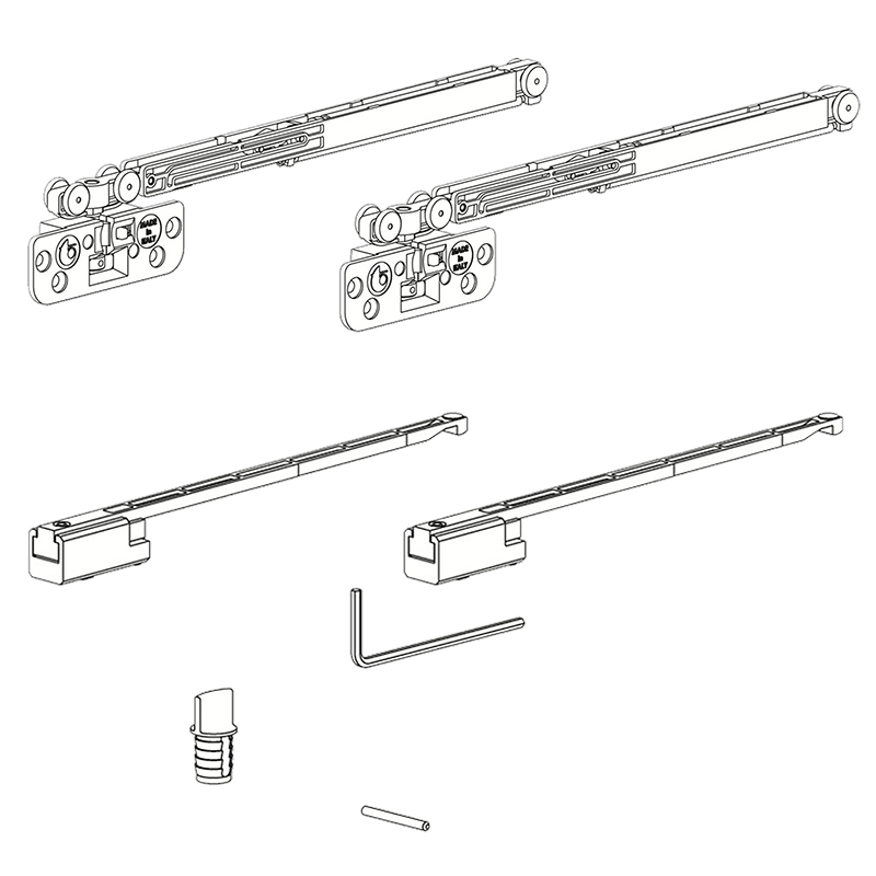 К-кт механізмів на одні двері (доводчик+доводчик), до 15кг, Lмин 540мм К-кт механізмів на одні двері (доводчик+доводчик), до 15кг, Lмин 540мм