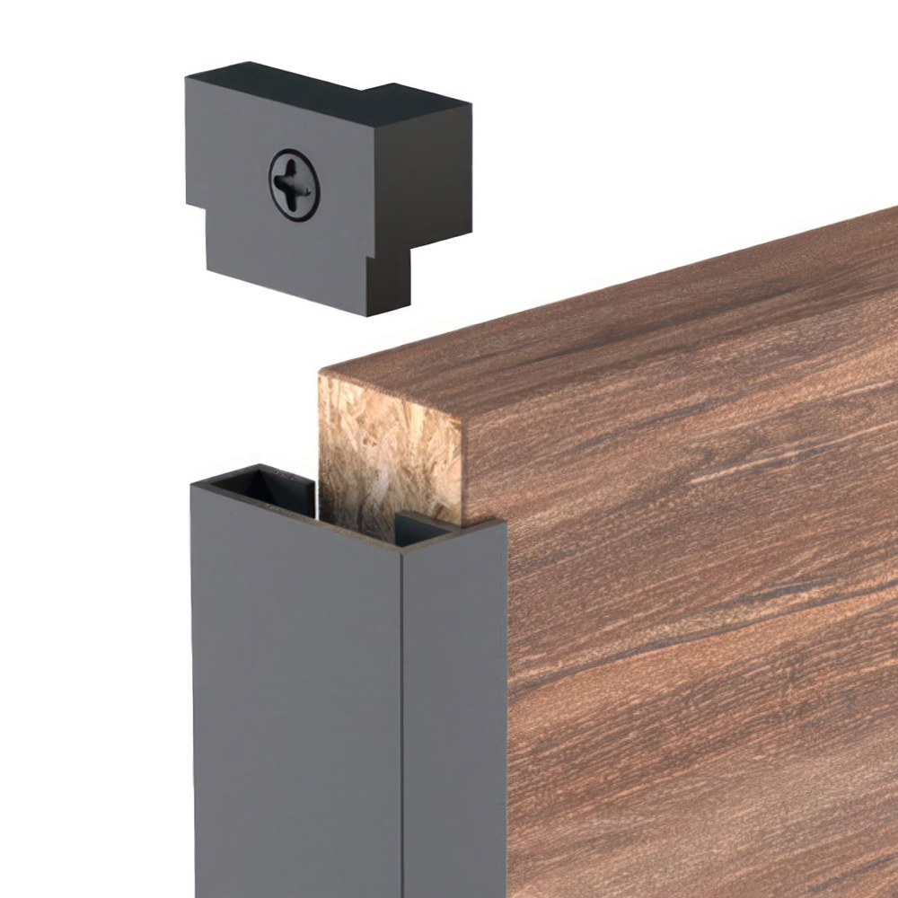 К-кт заглушок для бокового профілю Line3 під 18-22 мм, чорний (алюміній анодований)