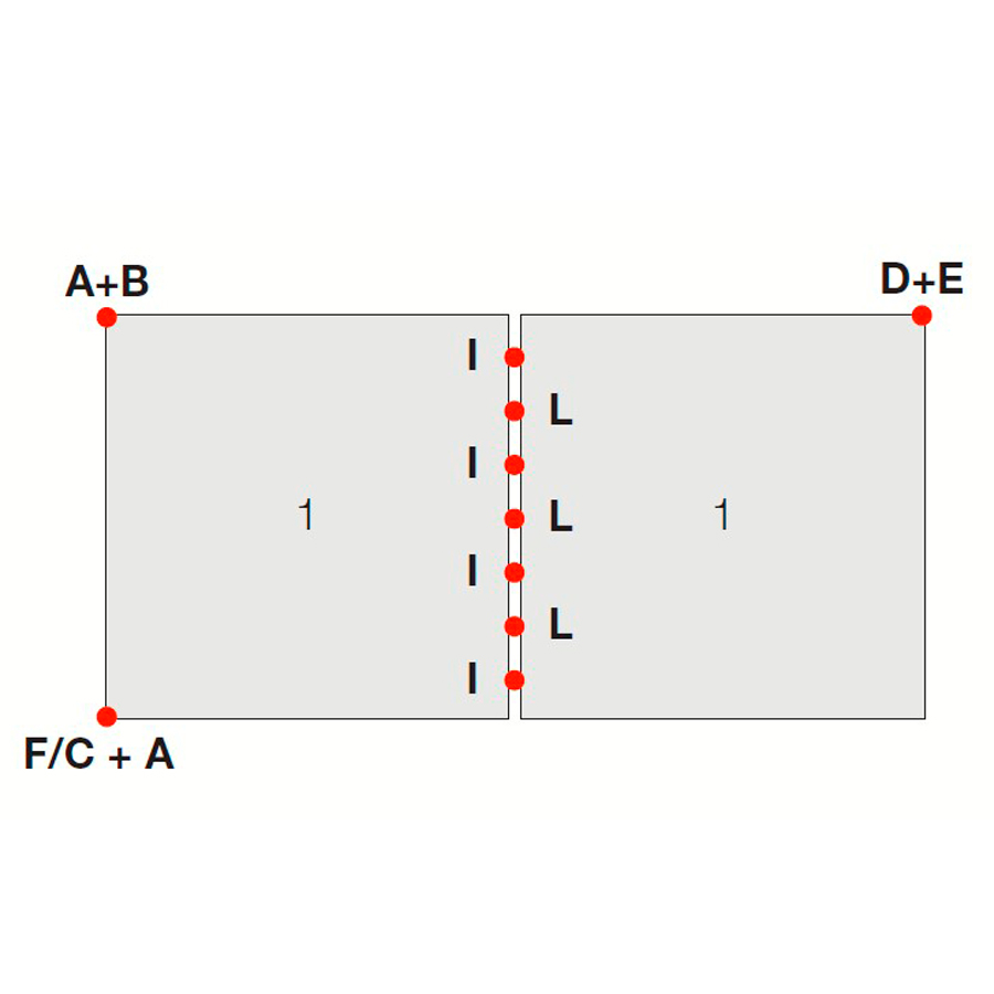 К-т системи Versatile для 1-ї двері, h=3000мм, з завісами та магнітними фіксаторами, до 160кг, чорний