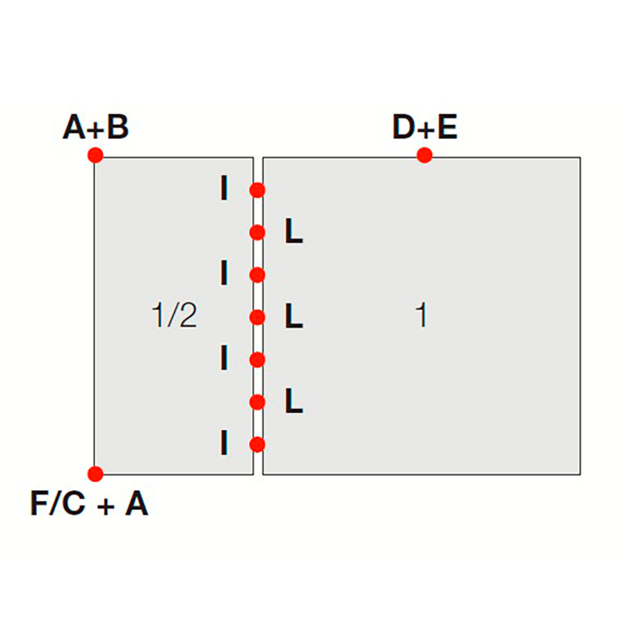 К-т системи Versatile для 1-ї двері, h=3000мм, з завісами та магнітними фіксаторами, до 160кг, чорний