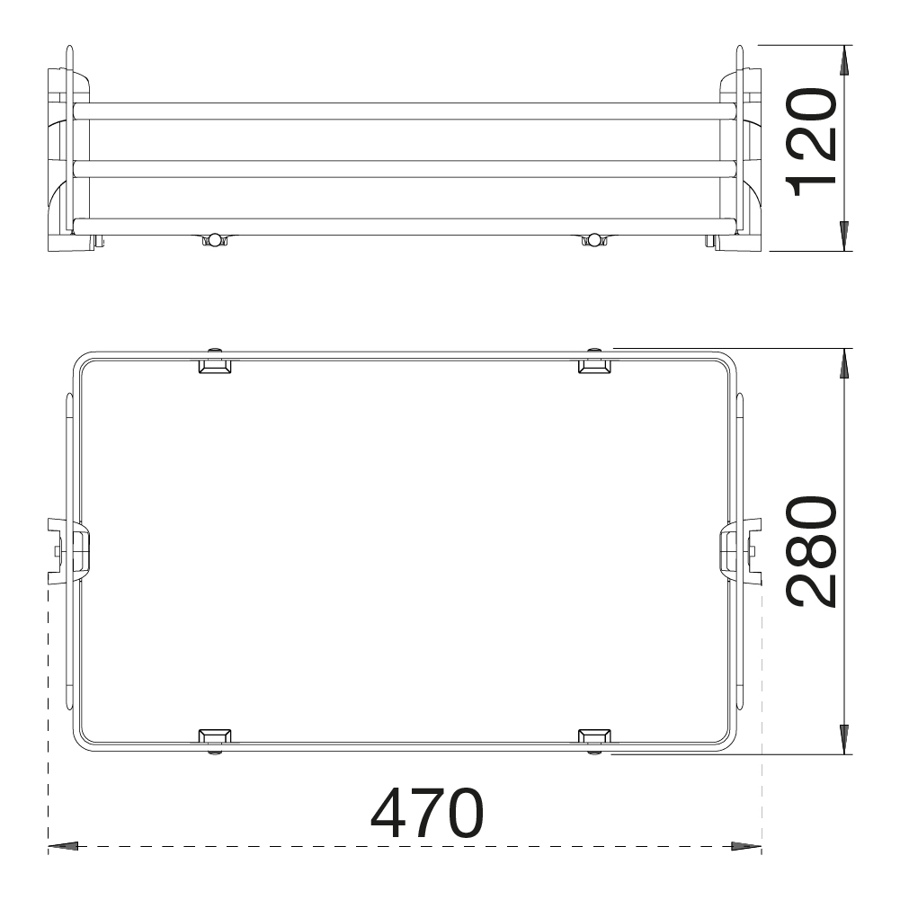 Комплект Ellite з 2-х кошиків колони висувної 300мм (280х470х120мм), титан, дно компакт ламінат Комплект Ellite з 2-х кошиків колони висувної 300мм (280х470х120мм), титан, дно компакт ламінат