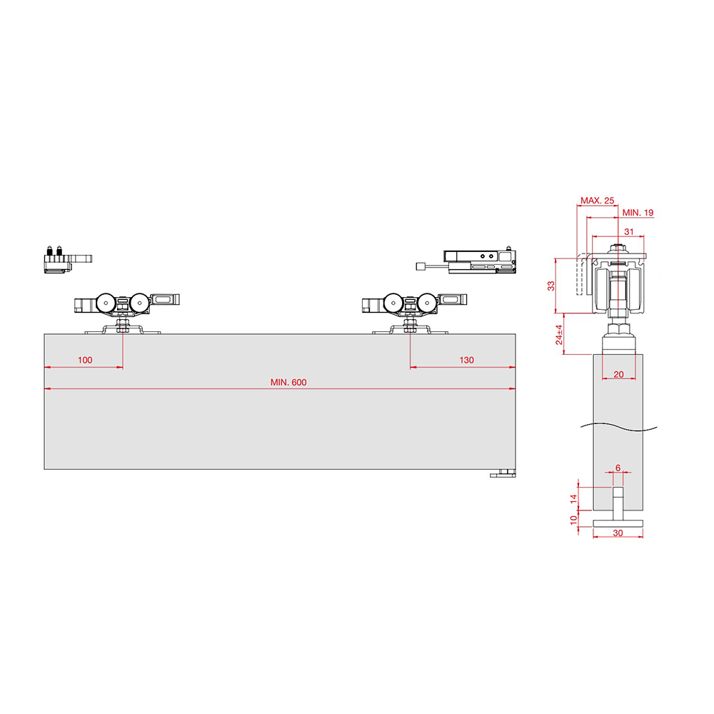 Комплект механізмів CLASSIC амортизатор+стопор (мін. 600мм), 80кг Комплект механізмів CLASSIC амортизатор+стопор (мін. 600мм), 80кг