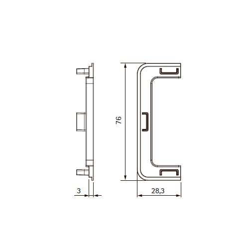 К-т зовнішніх заглушок до профіля Gola C, нержавійка (пласт.) К-т зовнішніх заглушок до профіля Gola C, нержавійка (пласт.)
