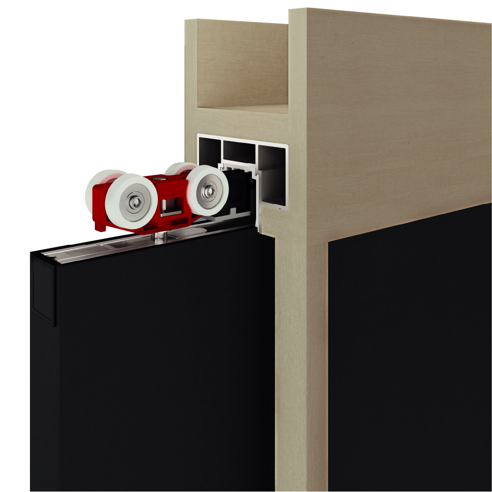 К-т розсувної системи ALUFRAMES для Evolution, доводчик + демпфер, 80кг