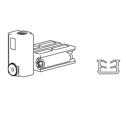 К-т системи New Universal (Eclettica)/1500x3000 , на 1 двері, з 2ма доводчиками 80кг, L=1500мм, срібло К-т системи New Universal (Eclettica)/1500x3000 , на 1 двері, з 2ма доводчиками 80кг, L=1500мм, срібло