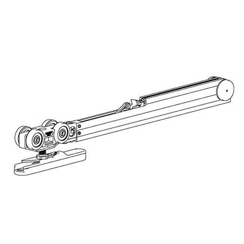 К-т системи New Universal (Eclettica)/1500x3000 , на 1 двері, з 2ма доводчиками 80кг, L=1500мм, срібло К-т системи New Universal (Eclettica)/1500x3000 , на 1 двері, з 2ма доводчиками 80кг, L=1500мм, срібло