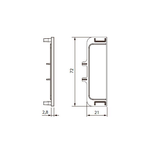 К-т внутрішніх заглушок до профіля Gola L, хром полір. (пласт.) К-т внутрішніх заглушок до профіля Gola L, хром полір. (пласт.)
