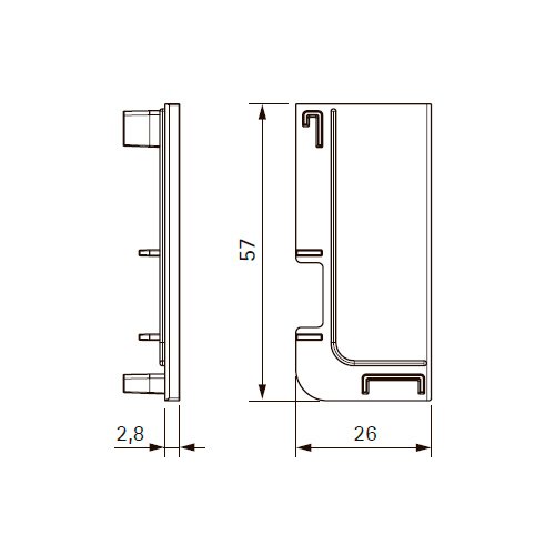 К-т внутрішніх заглушок до профіля Gola L, хром. полір. (пласт.) К-т внутрішніх заглушок до профіля Gola L, хром. полір. (пласт.)