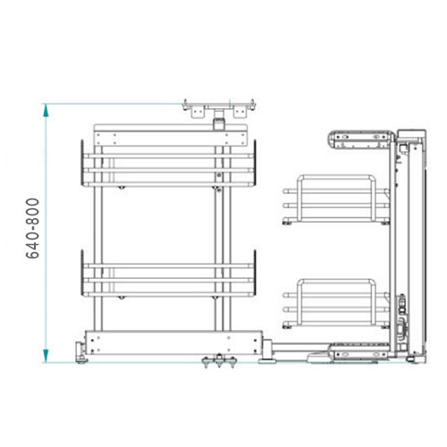 Карго Elite кутове 900мм (860х485х640/800мм), праве, з доводч., Ardesia Карго Elite кутове 900мм (860х485х640/800мм), праве, з доводч., Ardesia
