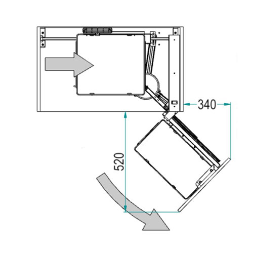 Карго Elite кутове 900мм (860х485х640/800мм), праве, з доводч., Ardesia Карго Elite кутове 900мм (860х485х640/800мм), праве, з доводч., Ardesia