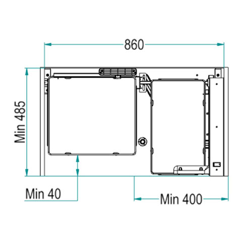 Карго Elite кутове 900мм (860х485х640/800мм), праве, з доводч., Ardesia Карго Elite кутове 900мм (860х485х640/800мм), праве, з доводч., Ardesia