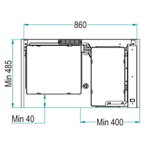 Карго Ikona 803 кутова 900мм, права, з доводч., Ardesia Карго Ikona 803 кутова 900мм, права, з доводч., Ardesia
