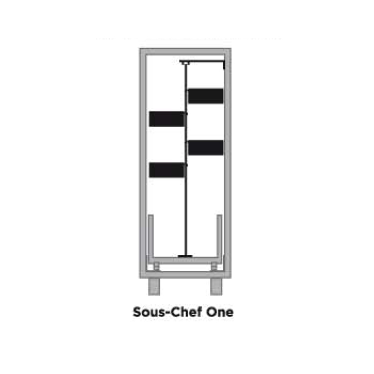 Карго 300 Sous-Chef (мод.One), W=255мм, H=628мм, металл, серый орион