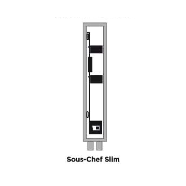 Карго 150 Sous-Chef (мод.Slim), W=108мм, H=680мм, метал, сірий оріон