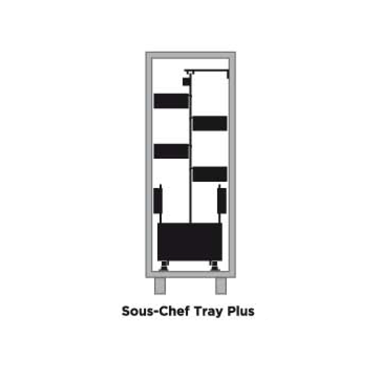 Карго 300 Sous-Chef (мод.Tray Plus), W=255мм, H=685мм, металл, серый орион