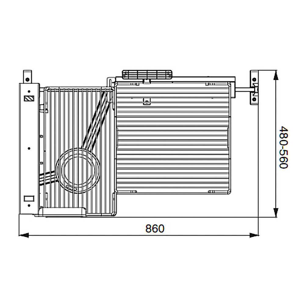 Карго угловое 900мм (860х480/540х600/850мм), левое, с доводч., Ardesia