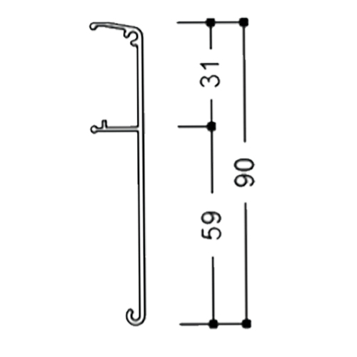 Карниз декоративний Vetro40 алюм., 6м   Карниз декоративний Vetro40 алюм., 6м