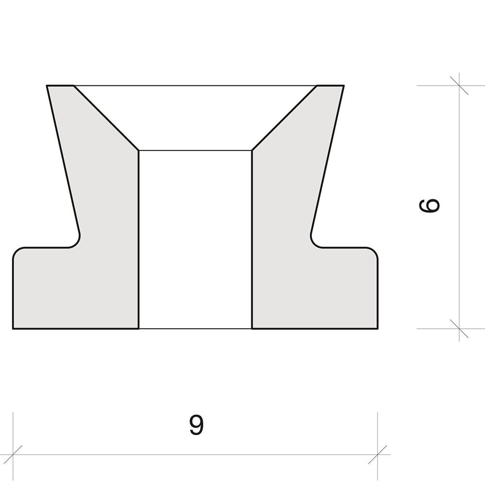Клинові з'єднувачі KV мала гільза, чорна (пластик)