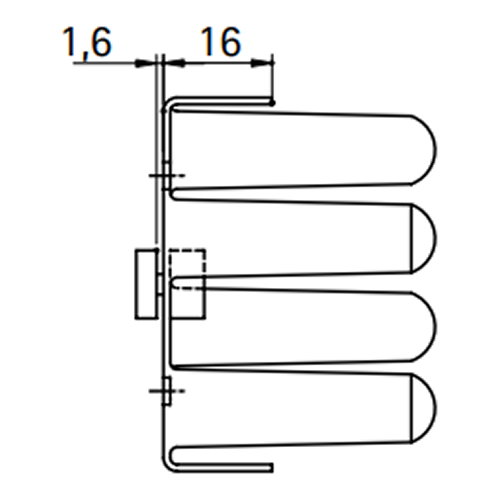 Кліпса для цоколя VOLPATO (сталь)
