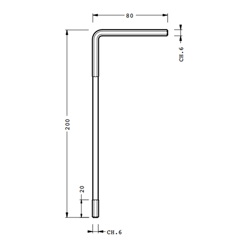 Ключ шестигранний для опори 308