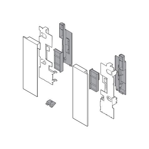 Комплект тримачів фасаду LEGRABOX, C, для високого внутр.ящика зі вставкою, лів+прав, нерж. Комплект тримачів фасаду LEGRABOX, C, для високого внутр.ящика зі вставкою, лів+прав, нерж.